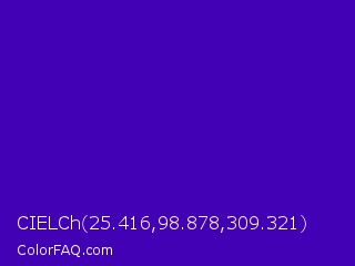 CIELCh 25.416,98.878,309.321 Color Image