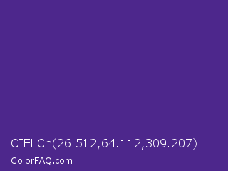 CIELCh 26.512,64.112,309.207 Color Image
