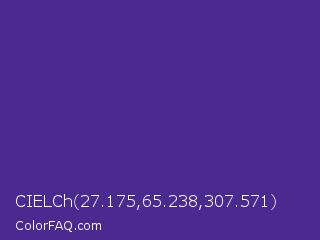CIELCh 27.175,65.238,307.571 Color Image
