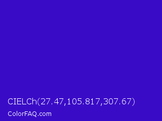 CIELCh 27.47,105.817,307.67 Color Image