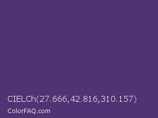 CIELCh 27.666,42.816,310.157 Color Image