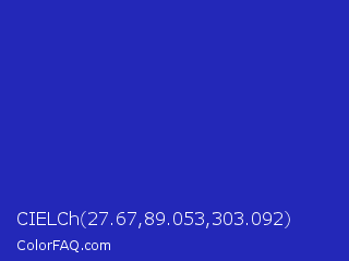 CIELCh 27.67,89.053,303.092 Color Image