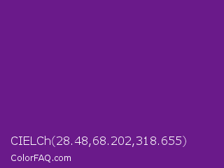CIELCh 28.48,68.202,318.655 Color Image