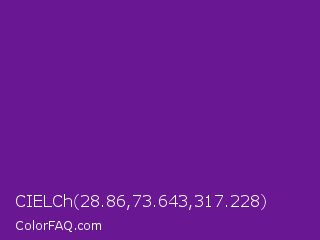 CIELCh 28.86,73.643,317.228 Color Image