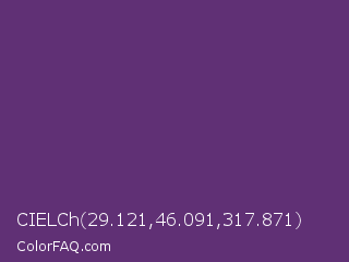 CIELCh 29.121,46.091,317.871 Color Image