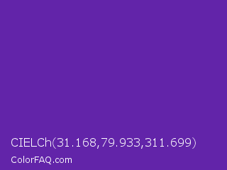 CIELCh 31.168,79.933,311.699 Color Image