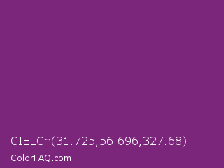 CIELCh 31.725,56.696,327.68 Color Image