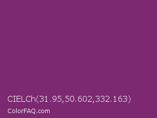 CIELCh 31.95,50.602,332.163 Color Image