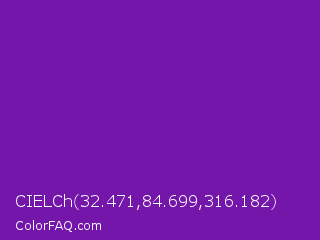 CIELCh 32.471,84.699,316.182 Color Image