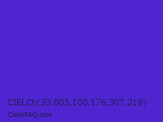 CIELCh 33.005,100.176,307.219 Color Image