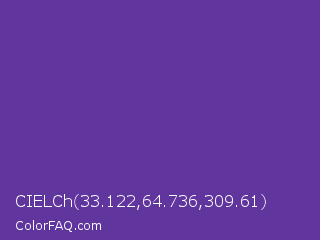 CIELCh 33.122,64.736,309.61 Color Image