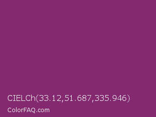 CIELCh 33.12,51.687,335.946 Color Image