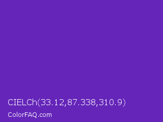 CIELCh 33.12,87.338,310.9 Color Image