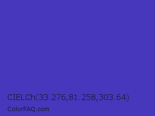 CIELCh 33.276,81.258,303.64 Color Image