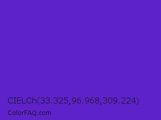CIELCh 33.325,96.968,309.224 Color Image