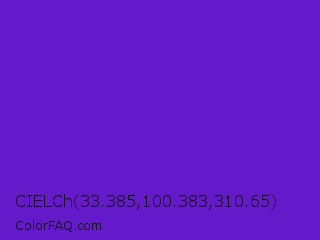 CIELCh 33.385,100.383,310.65 Color Image