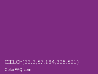 CIELCh 33.3,57.184,326.521 Color Image