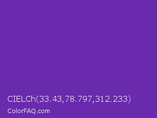 CIELCh 33.43,78.797,312.233 Color Image