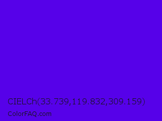 CIELCh 33.739,119.832,309.159 Color Image