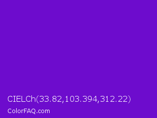 CIELCh 33.82,103.394,312.22 Color Image