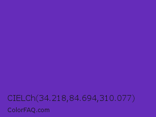 CIELCh 34.218,84.694,310.077 Color Image