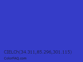 CIELCh 34.311,85.296,301.115 Color Image