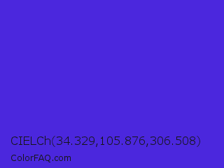 CIELCh 34.329,105.876,306.508 Color Image