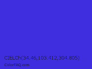 CIELCh 34.46,103.412,304.805 Color Image