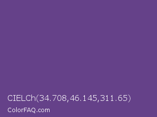 CIELCh 34.708,46.145,311.65 Color Image