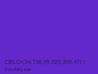 CIELCh 34.738,95.023,309.471 Color Image