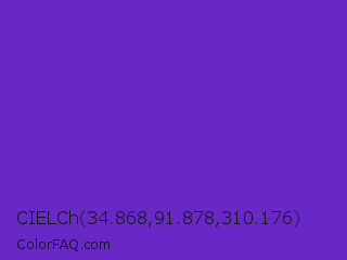 CIELCh 34.868,91.878,310.176 Color Image