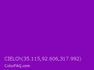 CIELCh 35.115,92.606,317.992 Color Image