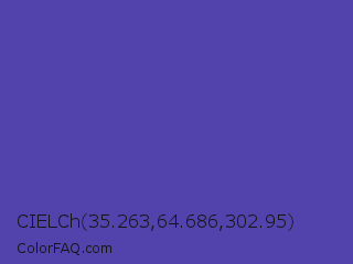 CIELCh 35.263,64.686,302.95 Color Image