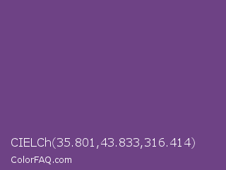 CIELCh 35.801,43.833,316.414 Color Image