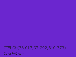 CIELCh 36.017,97.292,310.373 Color Image