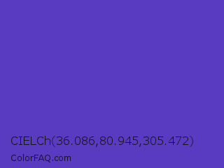 CIELCh 36.086,80.945,305.472 Color Image