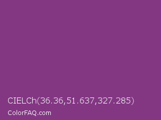 CIELCh 36.36,51.637,327.285 Color Image