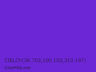 CIELCh 36.703,100.103,310.197 Color Image