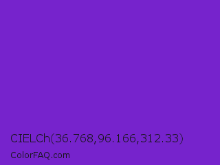 CIELCh 36.768,96.166,312.33 Color Image
