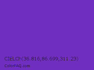 CIELCh 36.816,86.699,311.23 Color Image