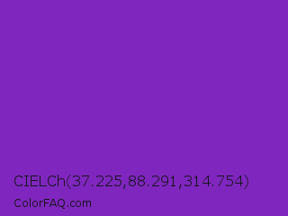 CIELCh 37.225,88.291,314.754 Color Image