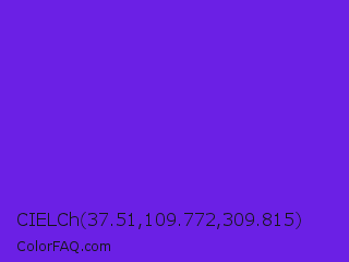 CIELCh 37.51,109.772,309.815 Color Image