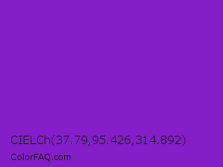 CIELCh 37.79,95.426,314.892 Color Image