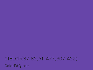 CIELCh 37.85,61.477,307.452 Color Image