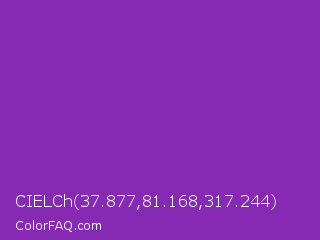 CIELCh 37.877,81.168,317.244 Color Image