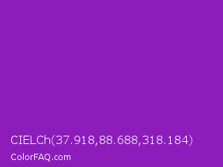CIELCh 37.918,88.688,318.184 Color Image
