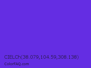 CIELCh 38.079,104.59,308.138 Color Image