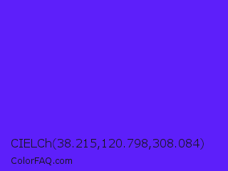 CIELCh 38.215,120.798,308.084 Color Image