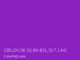 CIELCh 38.52,89.831,317.144 Color Image