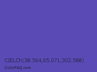 CIELCh 38.564,65.071,302.588 Color Image